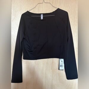 Adidas Women’s Black Long Sleeve Crop Top